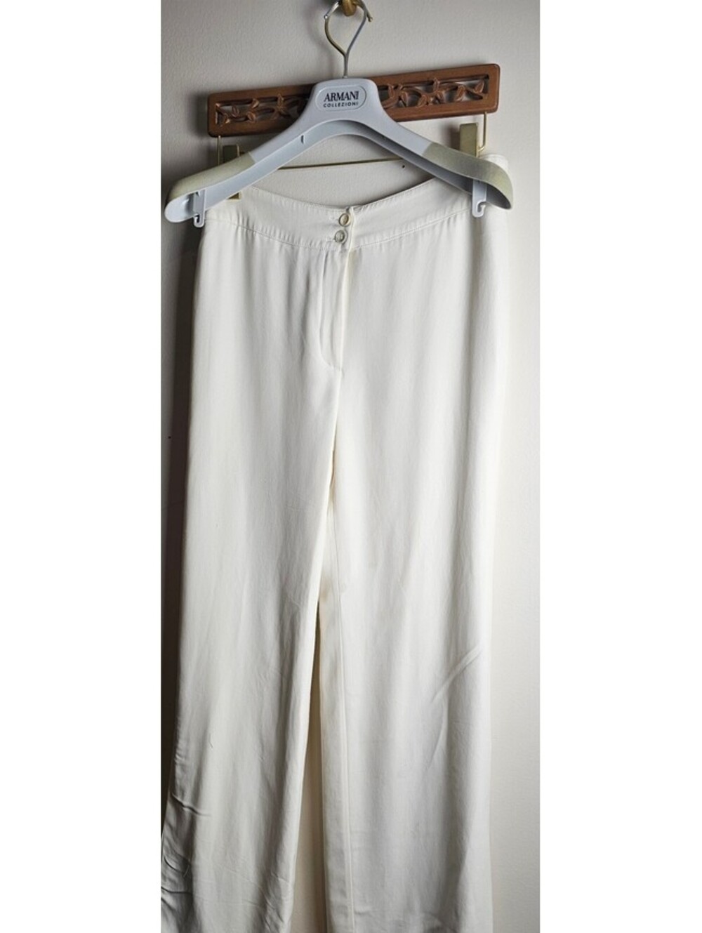 Armani Collezioni Pants White/Cream Womens 12